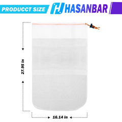 Hasanbar close-up of fine mesh 100 micron weave for trapping sand and silt effectively