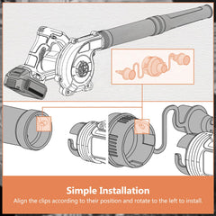 HASME nozzle installed on DeWalt blower demonstrating restored performance