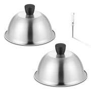 HaSteeL front view of two stainless steel melting domes showing compact design and durability