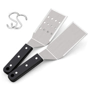 HaSteeL front view of two spatulas showing full set and hooks, durable convenience