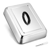 HaSteeL melting dome front view showing sturdy stainless steel and coverage benefit