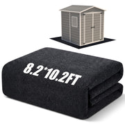 Haull front view of shed mat showing full coverage and easy install benefit