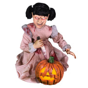 Haunted Hill Farm front view showing full animatronic for dramatic display