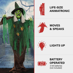 Haunted Hill Farm Maple side profile displaying animatronic movement