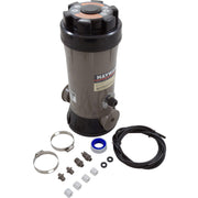 Hayward CL220EF front view showing durable housing and secure lid, ensuring safe chemical containment
