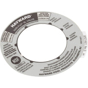 Hayward multiport valve position label front showing clear position markings and brand