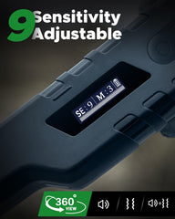hazlewolke HS-1 held in hand for size and ergonomic comfort while searching