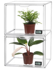 HBlife mini greenhouse front view showing clear visibility and plant protection