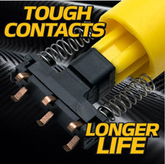 HD Switch close-up of contact face showing heavy-duty terminals benefit long cycle life