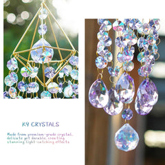 HDCRYSTALGIFTS metal chain and hooks detail for easy, secure hanging