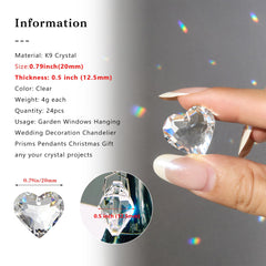 HDCRYSTALGIFTS close-up of faceted detail highlights brighter rainbow effect