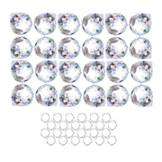 HDCRYSTALGIFTS front view of 24pcs 20mm crystal balls showing uniform clarity and set
