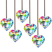 HDCRYSTALGIFTS front packaging showing six heart prisms and cords, adds instant color