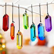 HDCRYSTALGIFTS front packaging showing seven 3-inch prisms and strings, attractive gift option