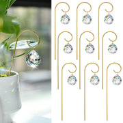 HDCRYSTALGIFTS front packaging showing nine prisms and gold stakes, enhances décor