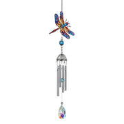 HDCRYSTALGIFTS front view shows dragonfly wind chime enhancing porch decor