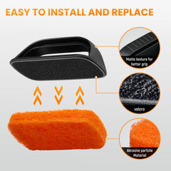 HE-SANQI heat-resistant handle attached to pad being used on warm griddle safely