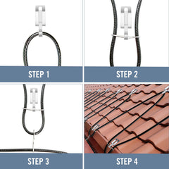 HEATIT clip detail view demonstrating tool-free secure cable holding benefit
