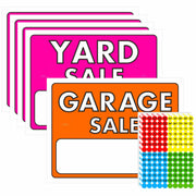 Hebayy large front sign showing bold yard sale text and bright color, improves visibility