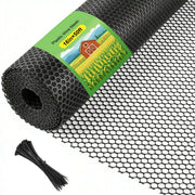Hedyzone front packaging showing full 16in x 50ft roll and included zip ties for quick setup
