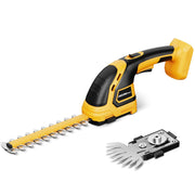 HEINPRO hedge trimmer front view showing controls and compatibility benefit