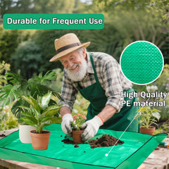HejVulkan in use during transplanting session keeping floor clean
