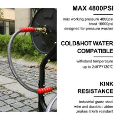 Heliwoo steel-braided close-up highlighting durability and burst resistance
