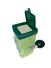 Hen's Choice detailed view of cup and nipple showing interchangeable parts for versatility