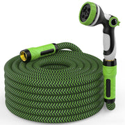 HEYRSUN front view of packaged 25 ft hose showing product and label benefit durability