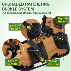 HFH aerator shoes fitted over a sneaker demonstrating compatibility and coverage