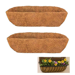 HHTHH front view of two 36 inch trough liners showing neat fit and natural look