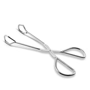 Hiash front view of 9-inch stainless steel tongs showing sturdy build and length