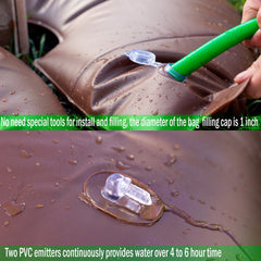 Highlight close-up of the blue 1.5-inch fill cap for easy hose connection and fast filling