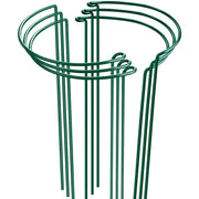 HiGift front view of six green metal plant stakes showing durable support