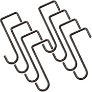 HiGift front view of brown fence hooks showing shape and finish, durable solution