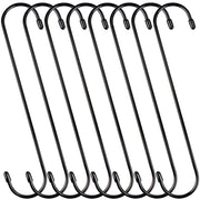 HiGift front view of 8-pack long S hooks showing package and contents, durable storage