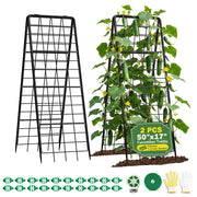 HIHADUUM front view of two assembled A-frame trellises showing sturdy build benefits