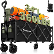 HIKEMOON front view folded wagon showing compact storage convenience