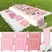 Hillsuren picnic blanket front view showing full coverage and pink accents