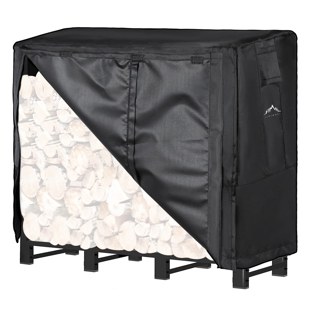 Himal Outdoors front view of 4ft firewood cover showing weather protection