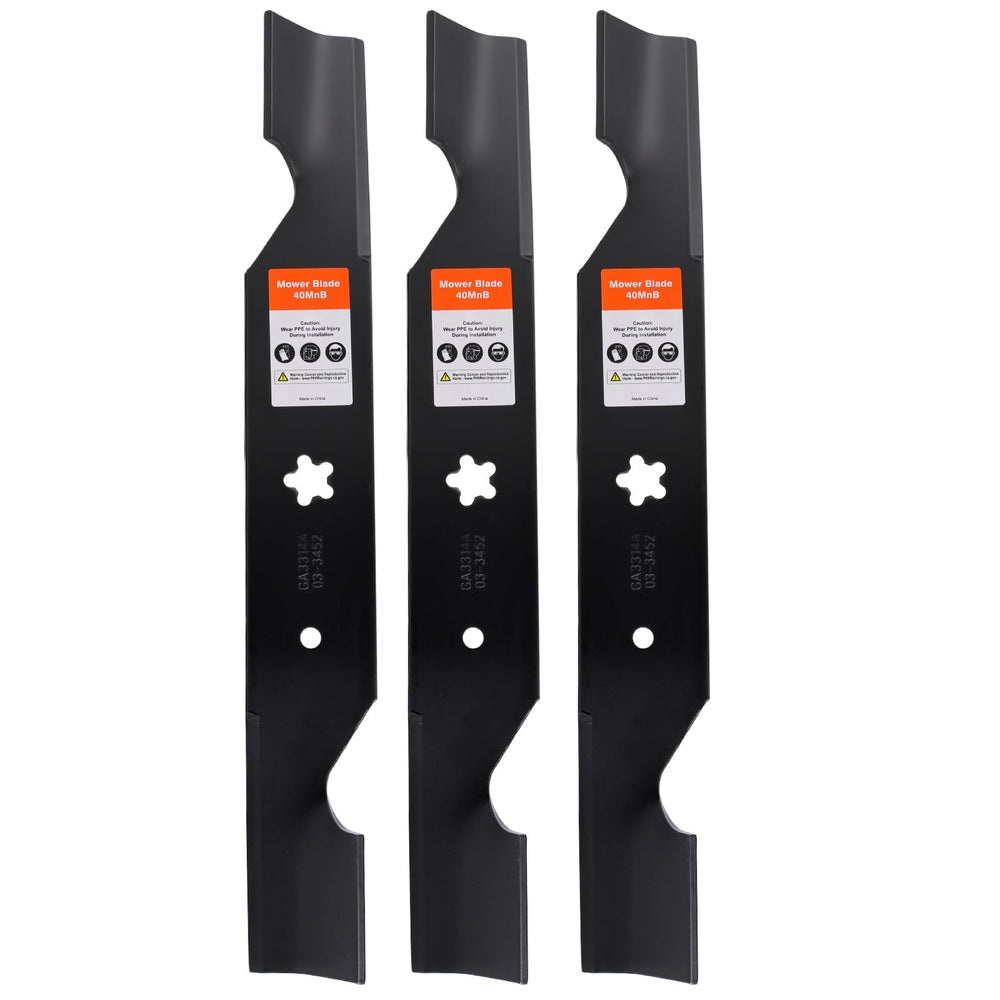 Hipa front view of three 54-inch blades showing packaging and compatibility benefit