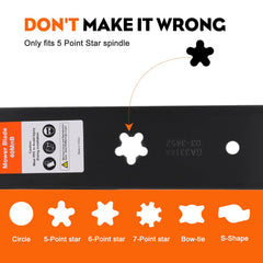 Hipa detailed image of 5-point star mount hole pattern ensuring correct fit