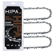 Hipa front view of three 16-inch chains ready to install and save time