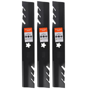 Hipa front view of replacement 48-inch mulching blade pack showing compatibility