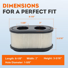 Hipa precleaner detail highlighting fit and dust-shedding benefit for longevity