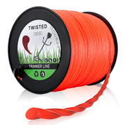Hipa front view of 5 lb spool showing orange line and label, ready to use