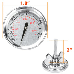 Hisencn closeup of dial and needle showing precise markings for accurate grilling control