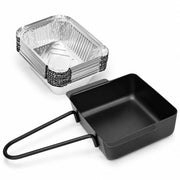 Hisencn front view of grease drip pan showing fit and shape for Nexgrill, easy replacement