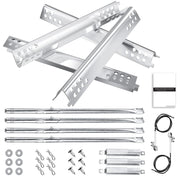 Hisencn front packaging shows full 4-burner kit and easy installation benefit