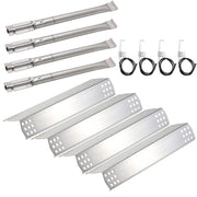 Hisencn front view of full replacement kit showing included burners and heat plates for easy grill restoration